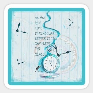 CIRCULAR TIME TURQUOISE Sticker